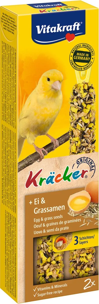 Vitakraft Kanarie Kracker Ei Vogelsnack - 2 Stuks