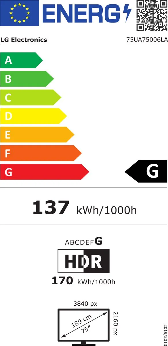 LG 75UA75006LA 75 inch 4K LED TV - Zwart