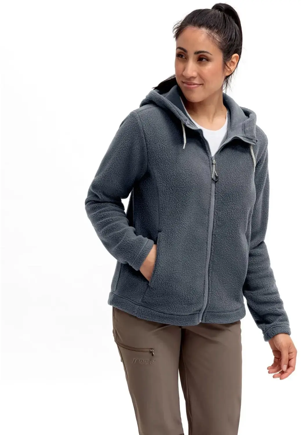Maier Sports Racka Damesfleece - Grafiet - 50 - afbeelding 2 van 2