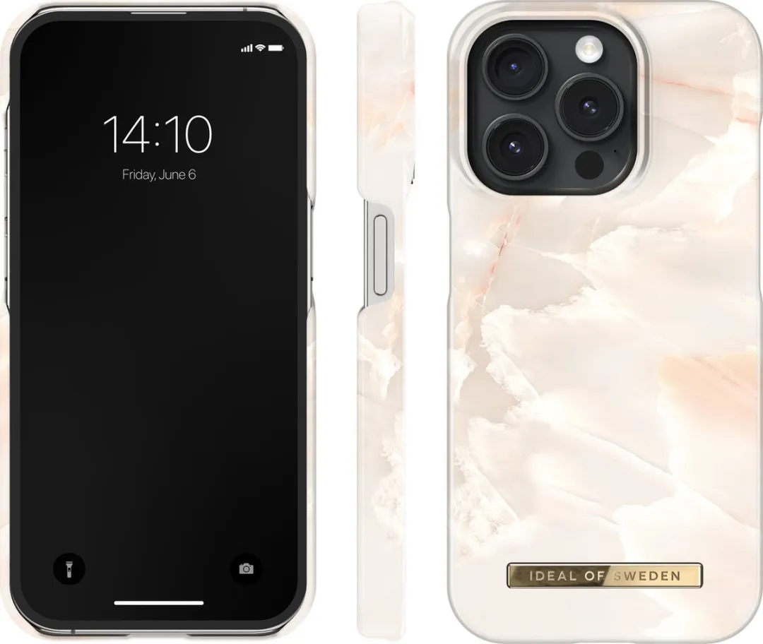 iDeal of Sweden iPhone 15 Pro Backcover Rose Pearl Marble