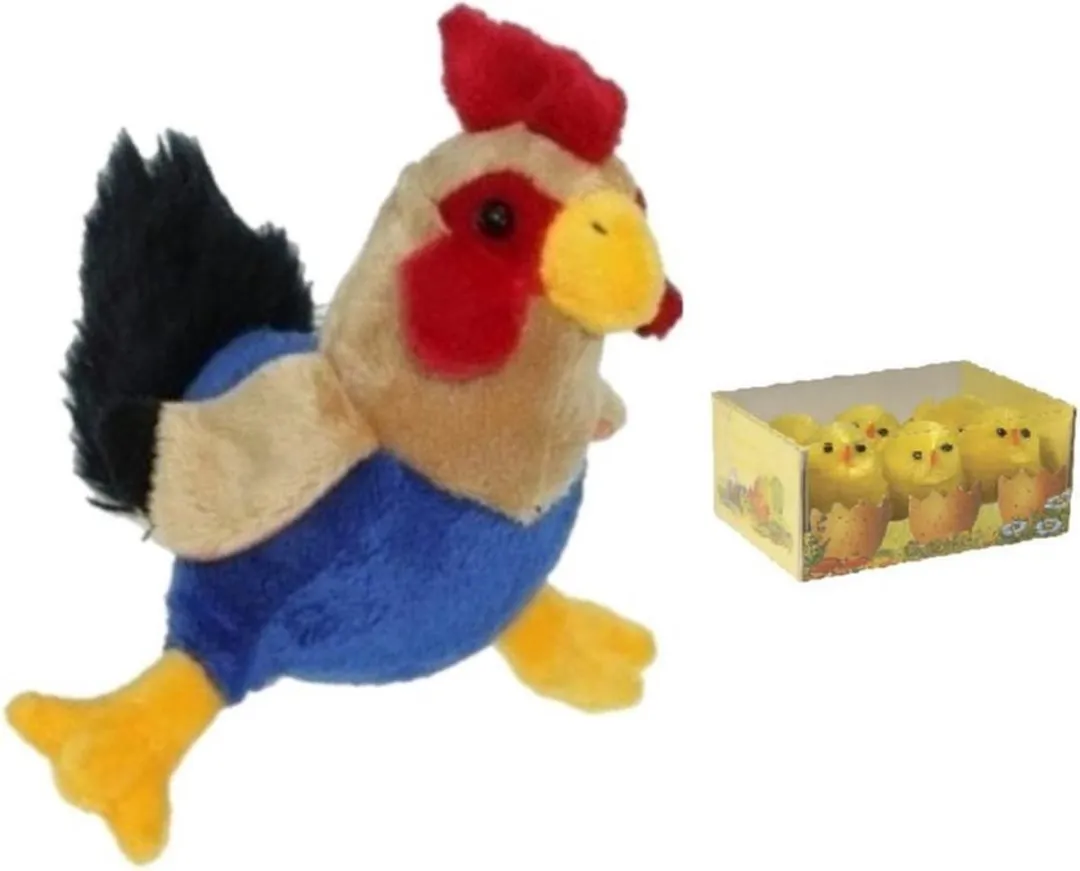 Decoris Pluche Kippen & Mini Kuikentjes