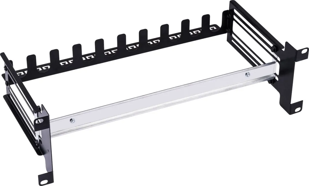 InLine 19106A DIN-rail Paneel 3U - Zwart/Grijs - afbeelding 6 van 6