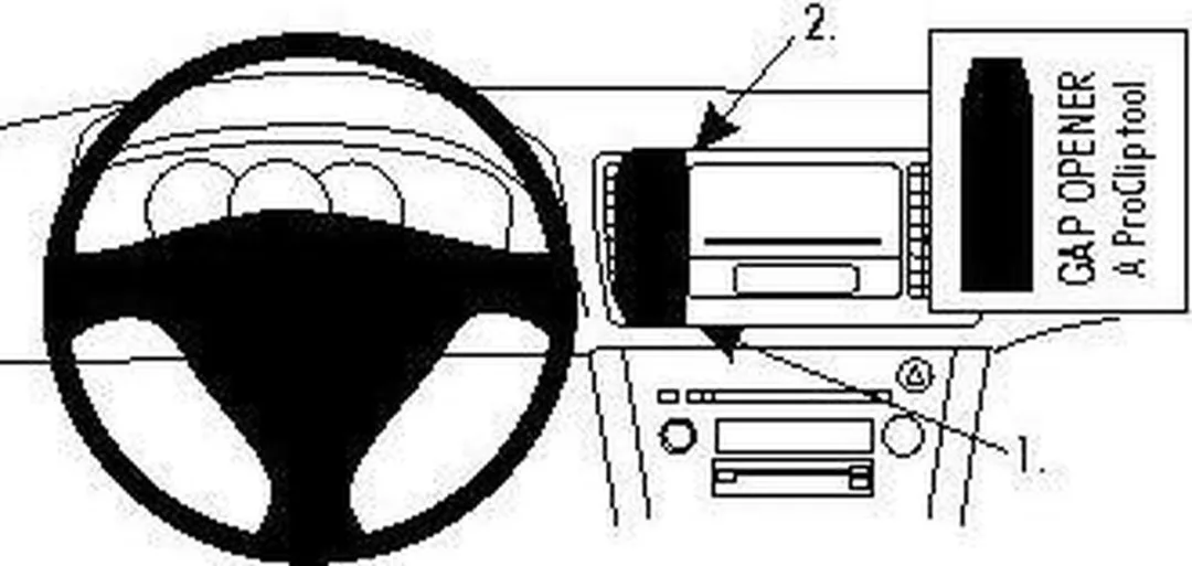 Brodit ProClip 853346 Houder Subaru Legacy/Outback 2004-2009 - afbeelding 2 van 2