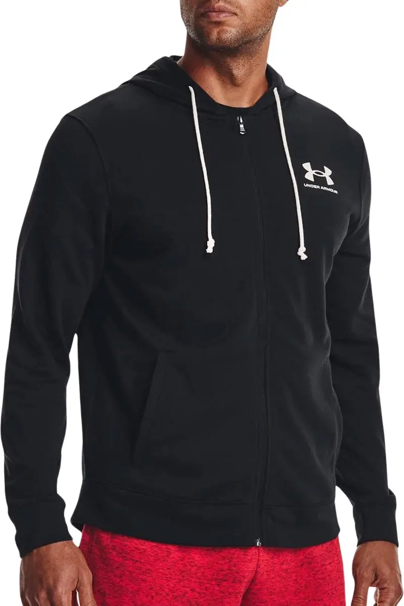 Under Armour Rival Terry Trui Heren - Black/Onyx White - afbeelding 2 van 6