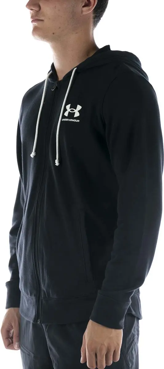 Under Armour Rival Terry Trui Heren - Black/Onyx White - afbeelding 3 van 6