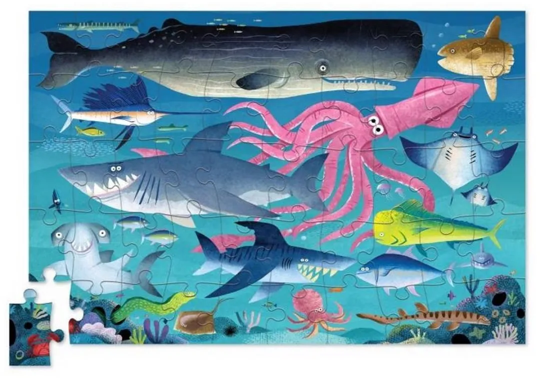 Crocodile Creek Puzzel Shark Reef 50 Stuks - Multi