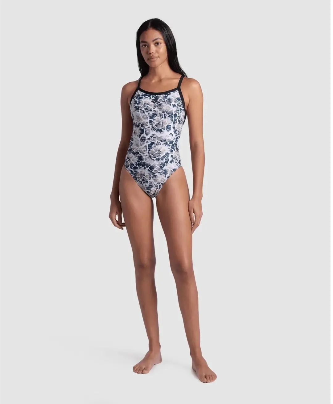 Arena Earth Xcross Back Dames Zwempak - 36 - Zwart/Wit - afbeelding 2 van 2