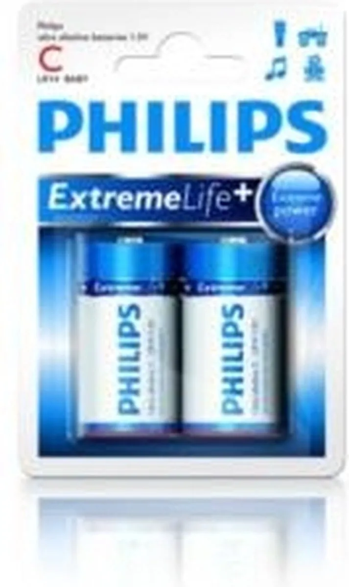 Philips LR14E2B C-batterijen - 2 Stuks