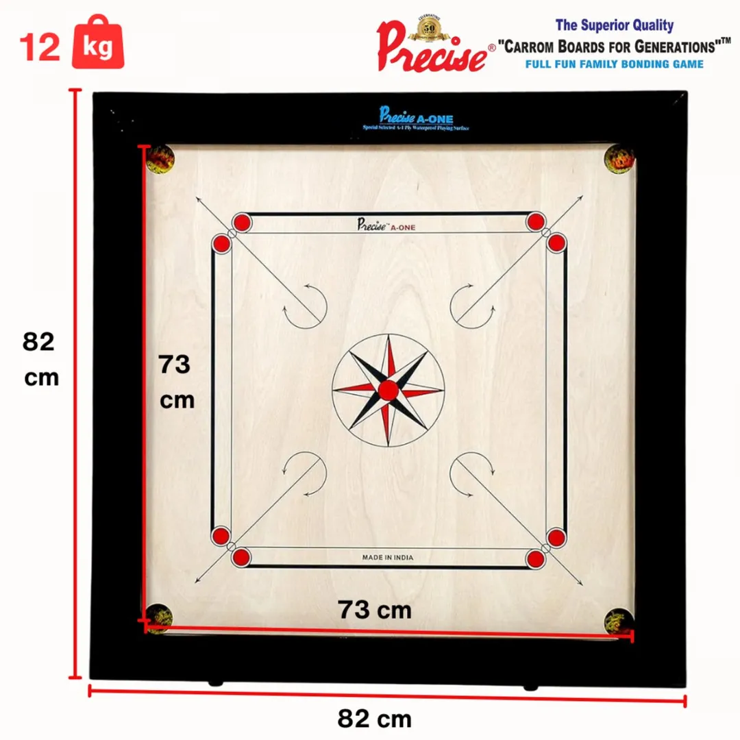 Ubergames Ama-8 Carromspel - 74x74cm - Toernooi