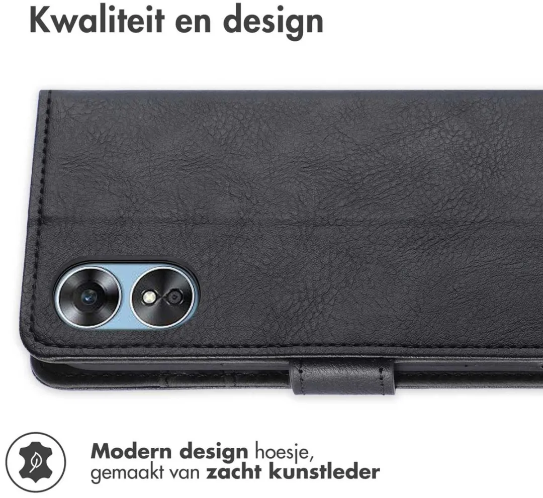 Imoshion Hoesje Oppo A17 - 3 Pasjes - Zwart