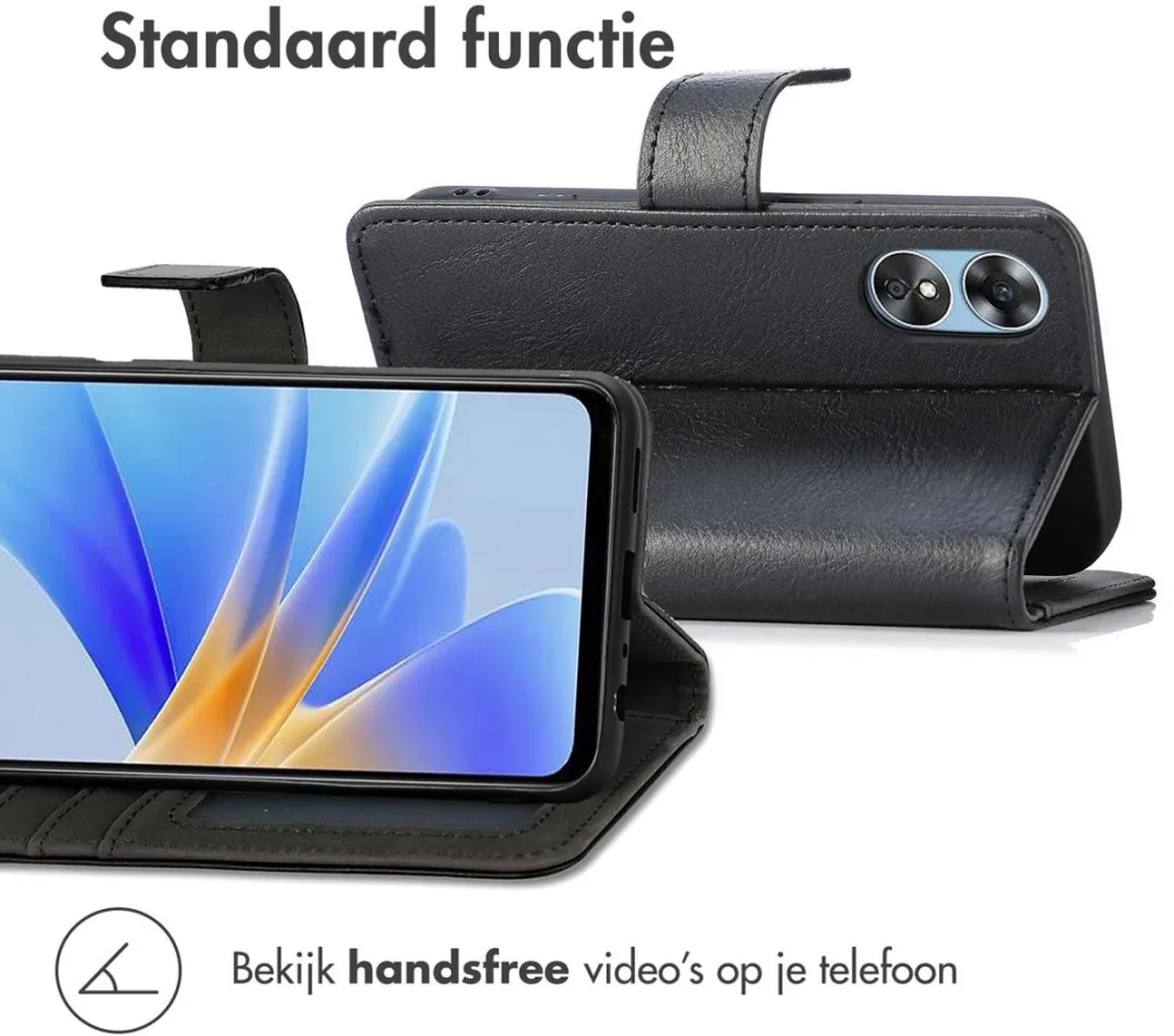 Imoshion Hoesje Oppo A17 - 3 Pasjes - Zwart
