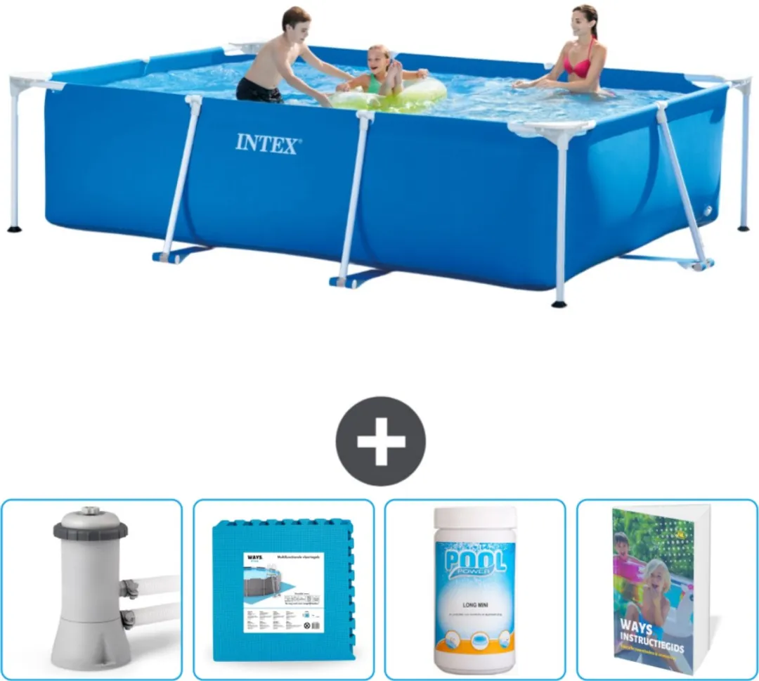 Intex Rechthoekig Frame Zwembad 300x200x75cm - Blauw - 28272NP