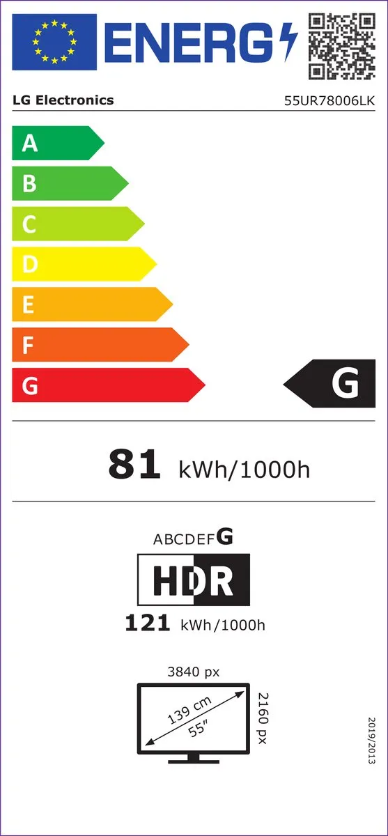 LG 55UR78006LK 55 inch 4K LED TV - Zwart
