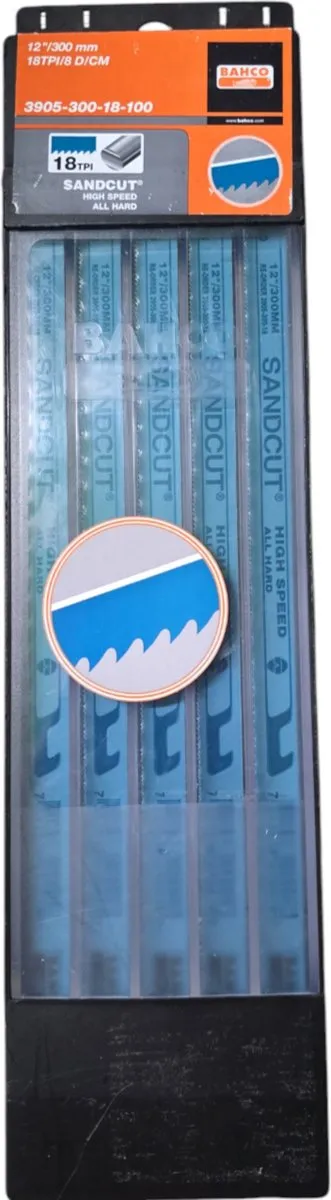 Bahco 3905-300-18-100 Handmetaalzaagblad 18TPI - 100 Stuks - Blauw - afbeelding 3 van 5