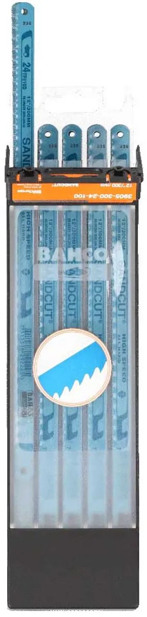 Bahco 3905-300-18-100 Handmetaalzaagblad 18TPI - 100 Stuks - Blauw - afbeelding 2 van 5