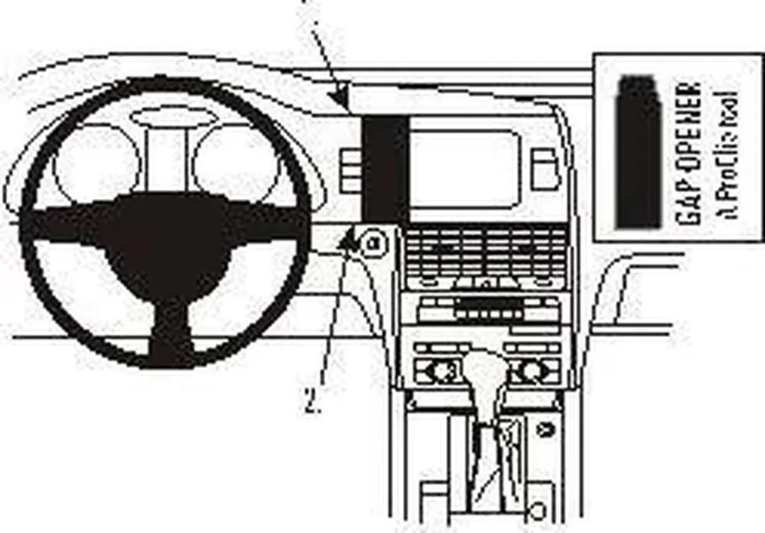 Brodit ProClip 853812 Houder - Audi Q7 2006-2015 Center Mount - Zwart