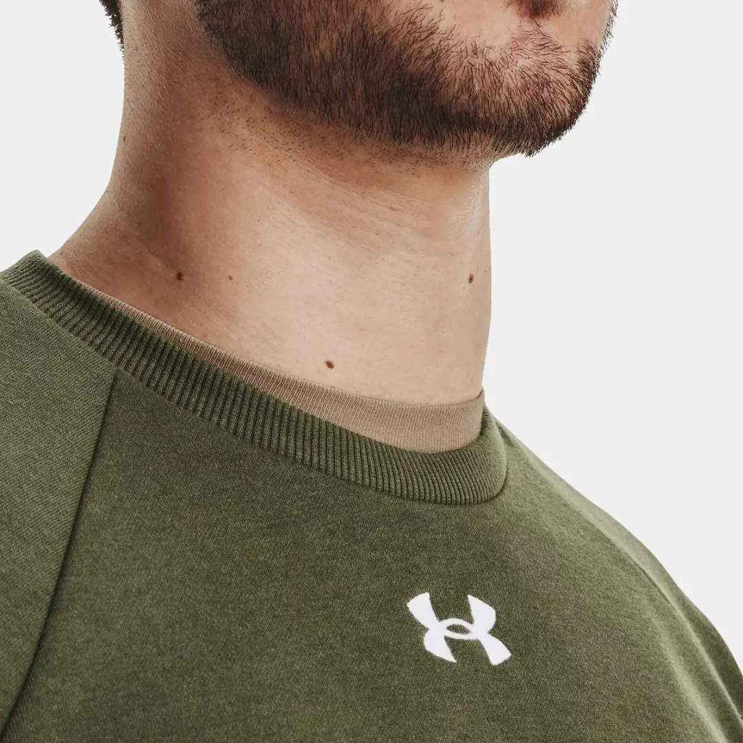 Under Armour Rival Fleece Crew Sweatshirt Heren - Groen - S - afbeelding 6 van 6
