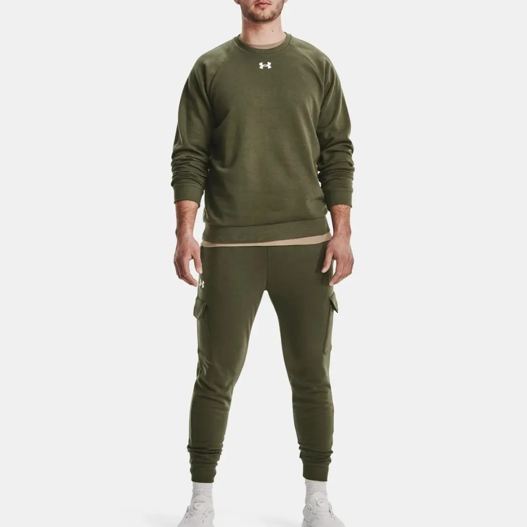 Under Armour Rival Fleece Crew Sweatshirt Heren - Groen - M - afbeelding 3 van 6