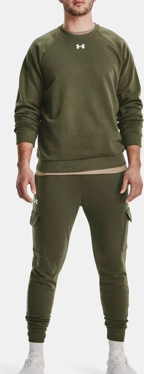 Under Armour Rival Fleece Crew Sweater Heren - Groen - afbeelding 3 van 6