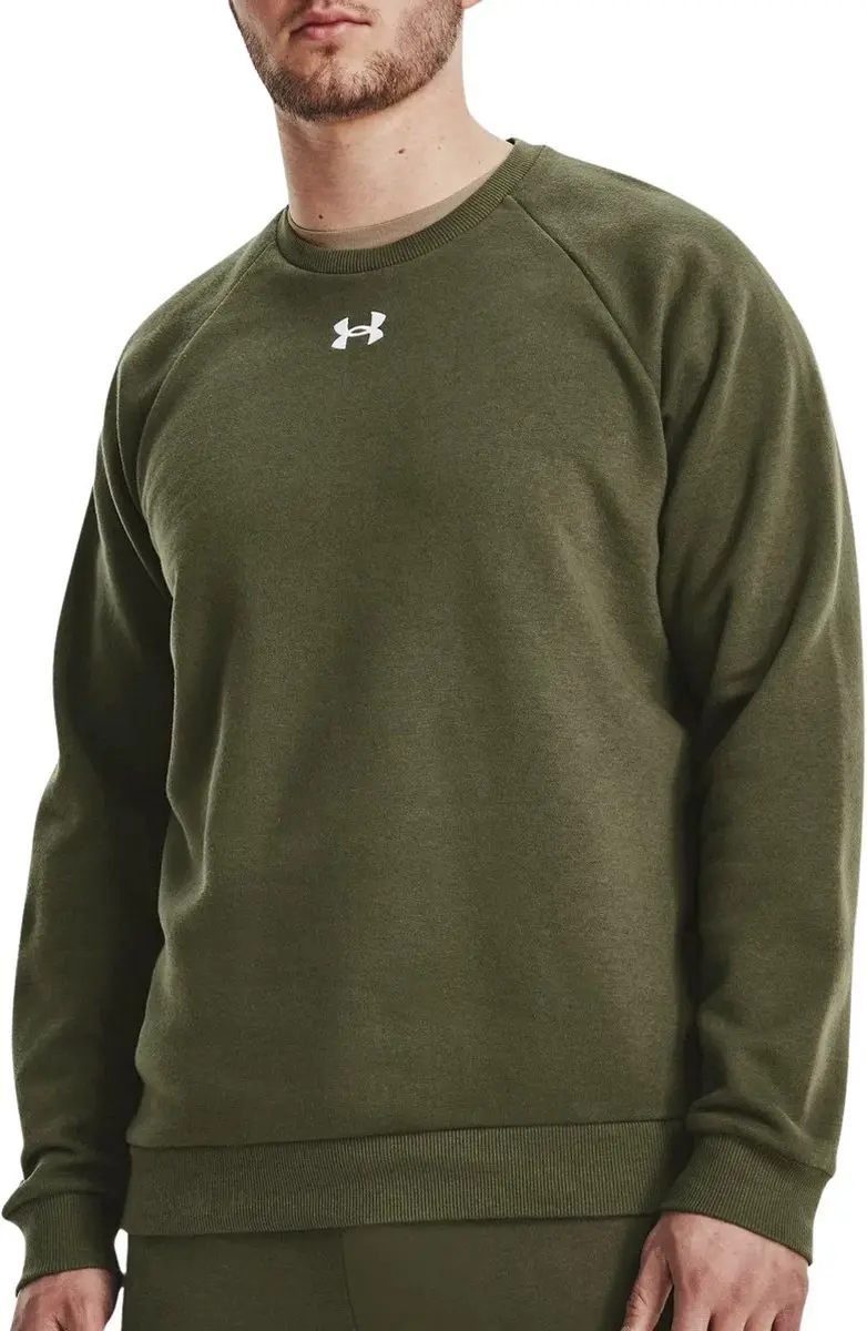 Under Armour Rival Fleece Crew Sweater Heren - Groen - afbeelding 6 van 6