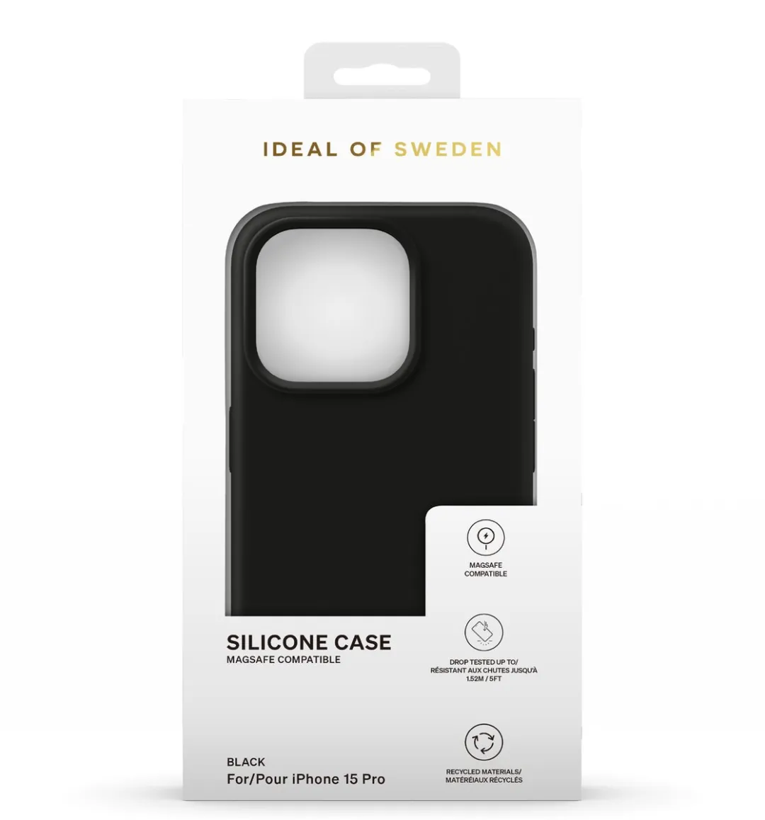 iDeal of Sweden Silicone Case MagSafe iPhone 15 Pro IDSICMS-I2361P-01 - Zwart