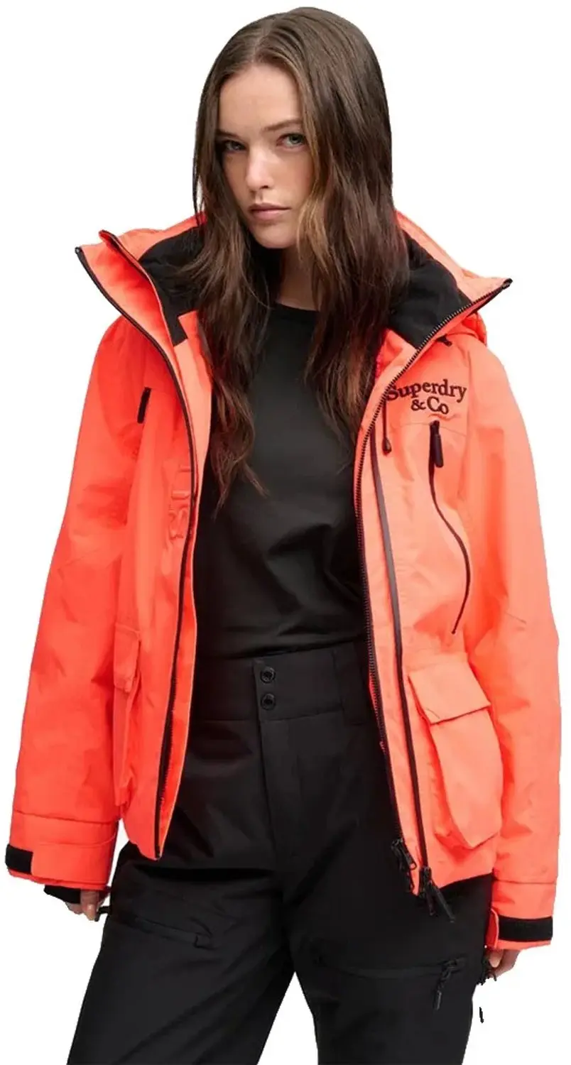 Superdry Ultimate Freestyle Ski Jas Dames - Neon Red - afbeelding 4 van 6