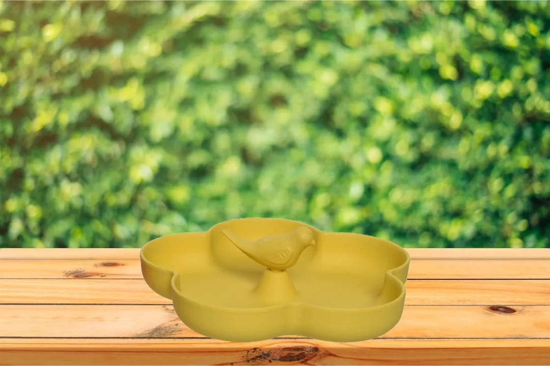 Decoris Vogelbad Geel 23cm
