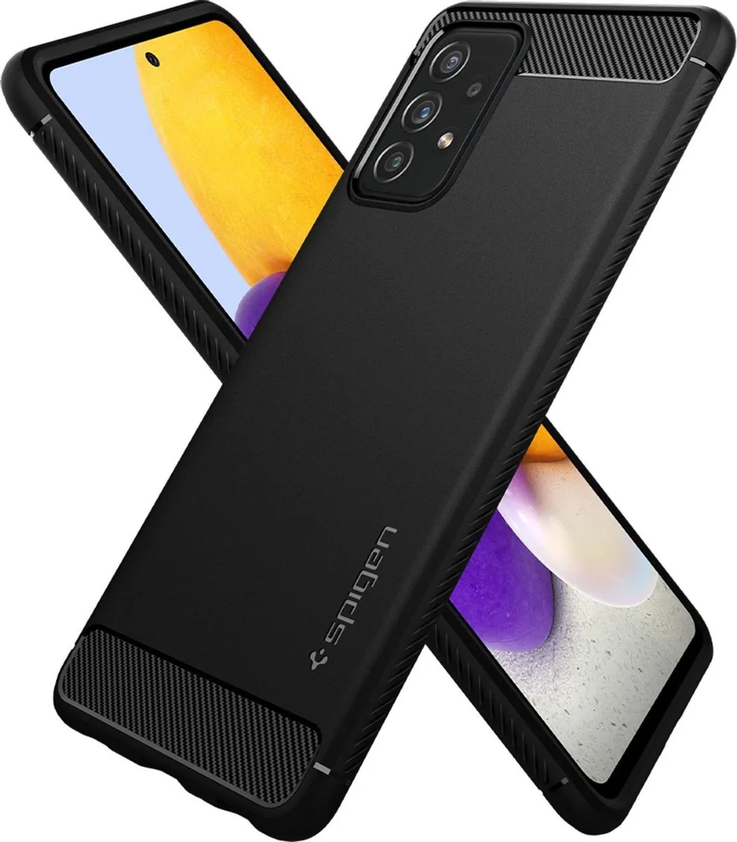 Spigen Rugged Armor Hoesje ACS02324 - Samsung Galaxy A72 - Zwart