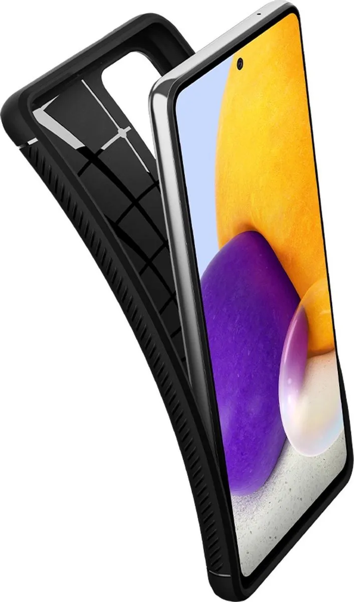 Spigen Rugged Armor Hoesje ACS02324 - Samsung Galaxy A72 - Zwart