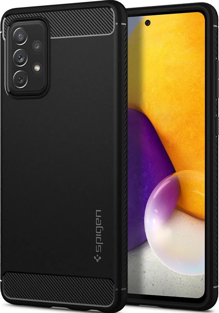 Spigen Rugged Armor Hoesje ACS02324 - Samsung Galaxy A72 - Zwart