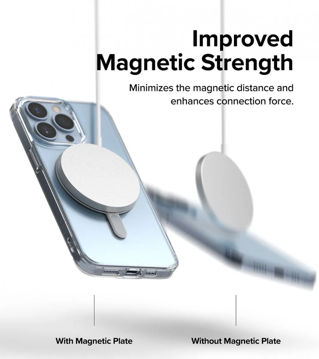 Ringke Magnetic Plate MagSafe Telefoonhoesje - Grijs