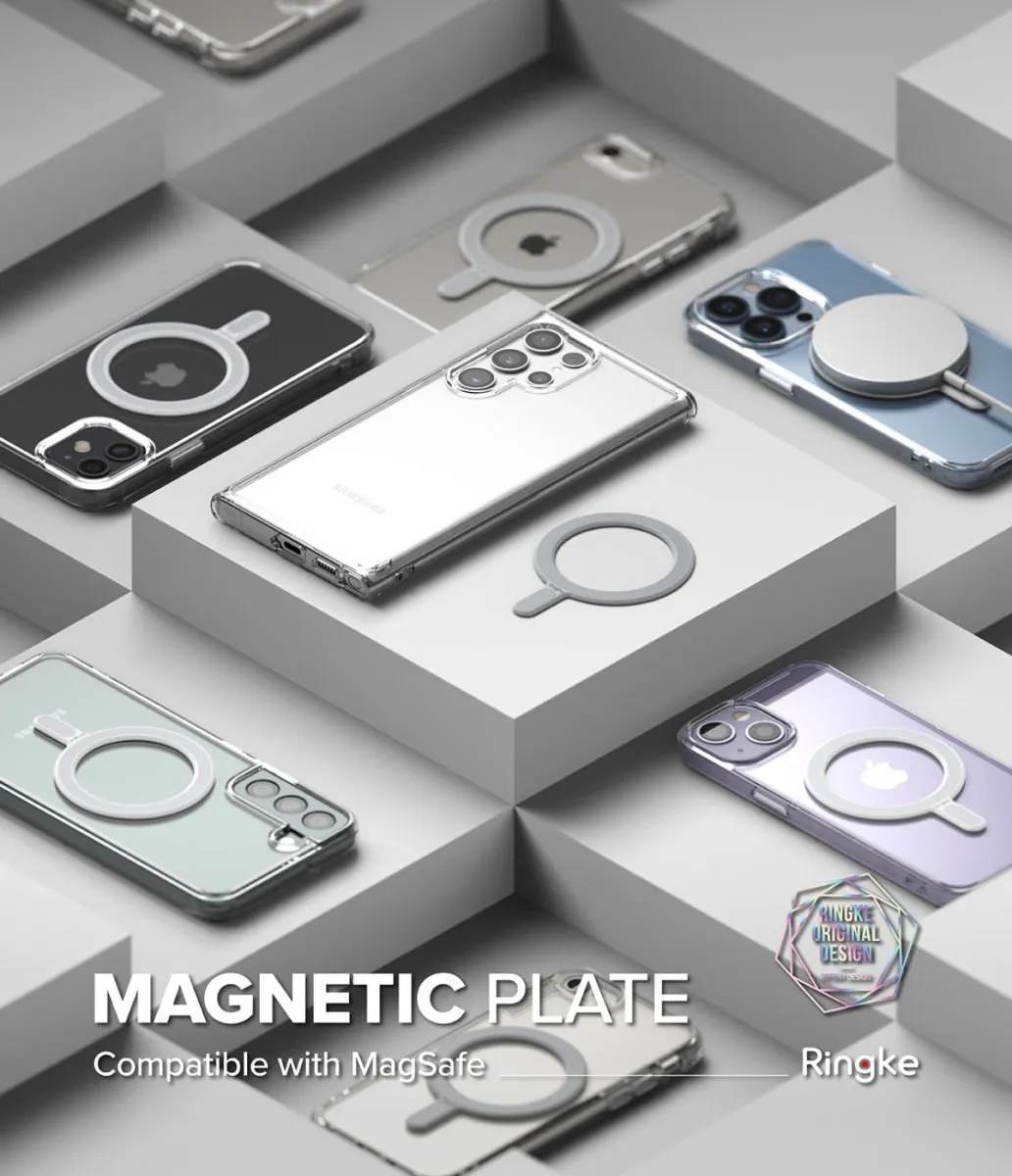 Ringke Magnetic Plate MagSafe Telefoonhoesje - Grijs