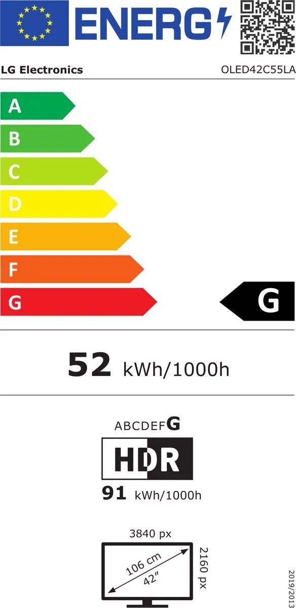 LG C5 OLED42C55LA 42 inch OLED TV - Zwart
