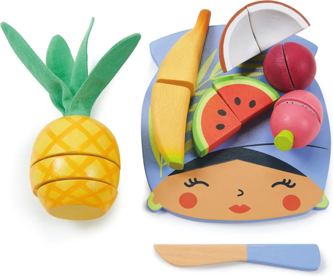 Tender Leaf Toys Snijplankje Tropisch Fruit - Blauw/Geel