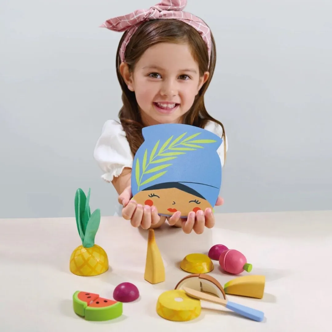 Tender Leaf Toys Snijplankje Tropisch Fruit - Blauw/Geel