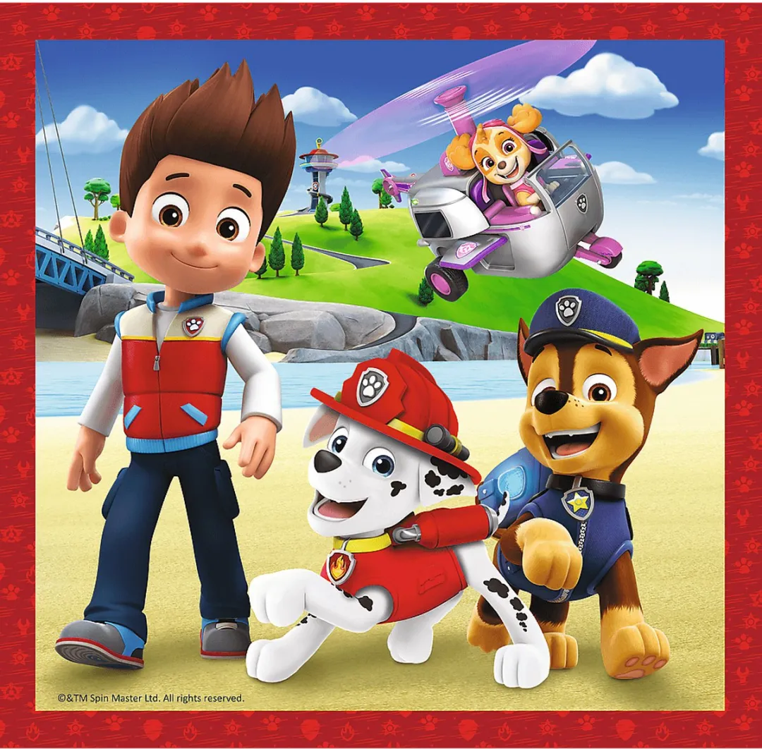 Trefl Paw Patrol 3-in-1 Puzzelset - 31 Stuks - Multicolor