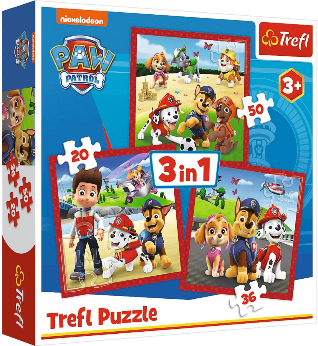 Trefl Paw Patrol 3-in-1 Puzzelset
