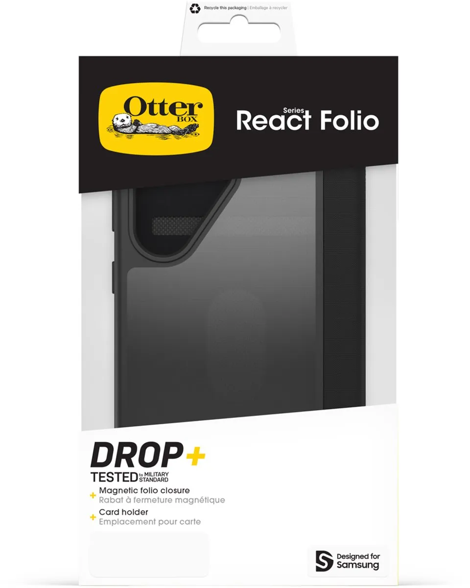 OtterBox React Folio Backcover 77-97833 - Samsung Galaxy S25 Ultra - Zwart - afbeelding 6 van 6