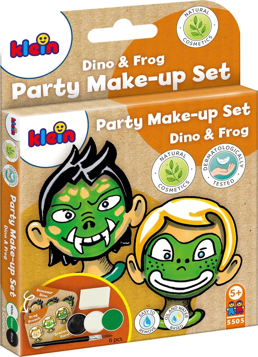 Klein Toys Dino-Kikker Schminkset - 3 Verftabletten 6g