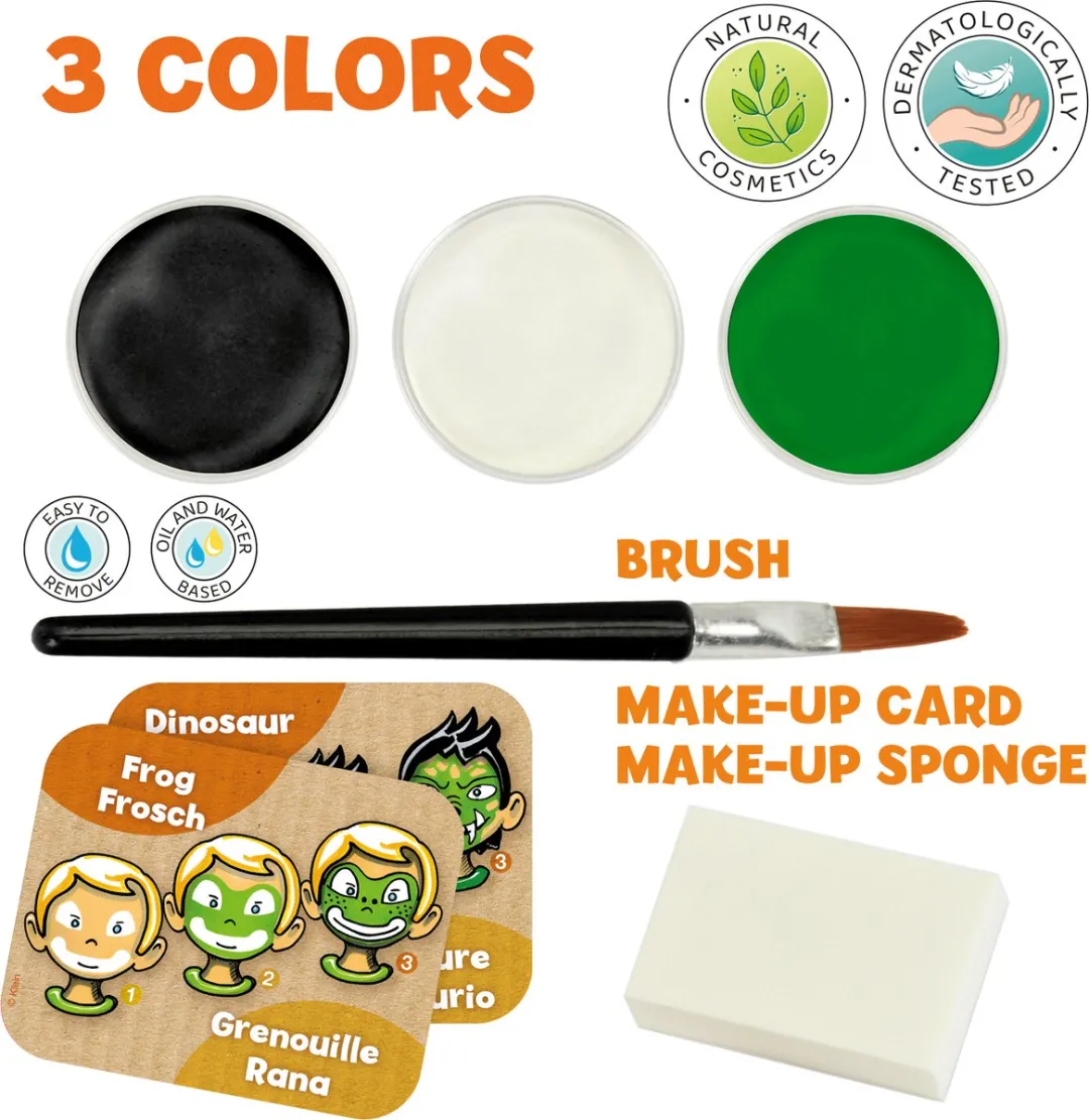 Klein Toys Dino-Kikker Schminkset - 3 Verftabletten 6g
