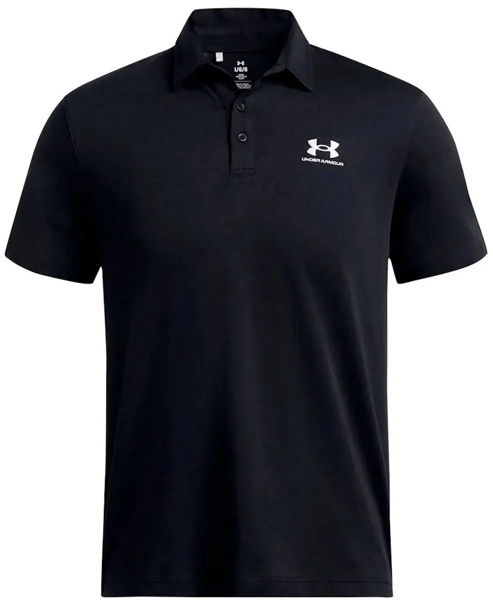 Under Armour Icon Polo Heren - Maat L - Zwart/Wit - afbeelding 3 van 6