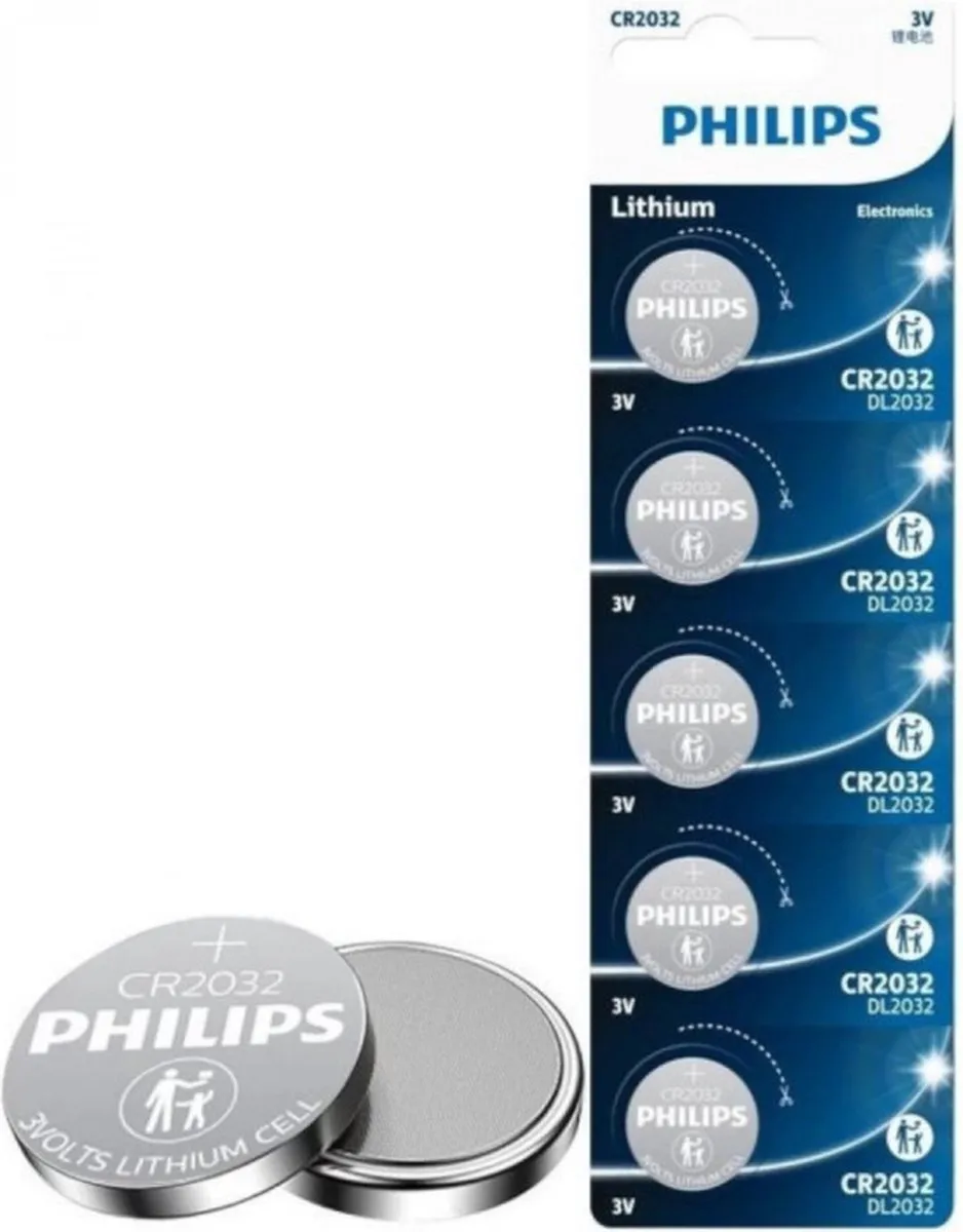 Philips Knoopcelbatterij CR2032 - 5 Stuks