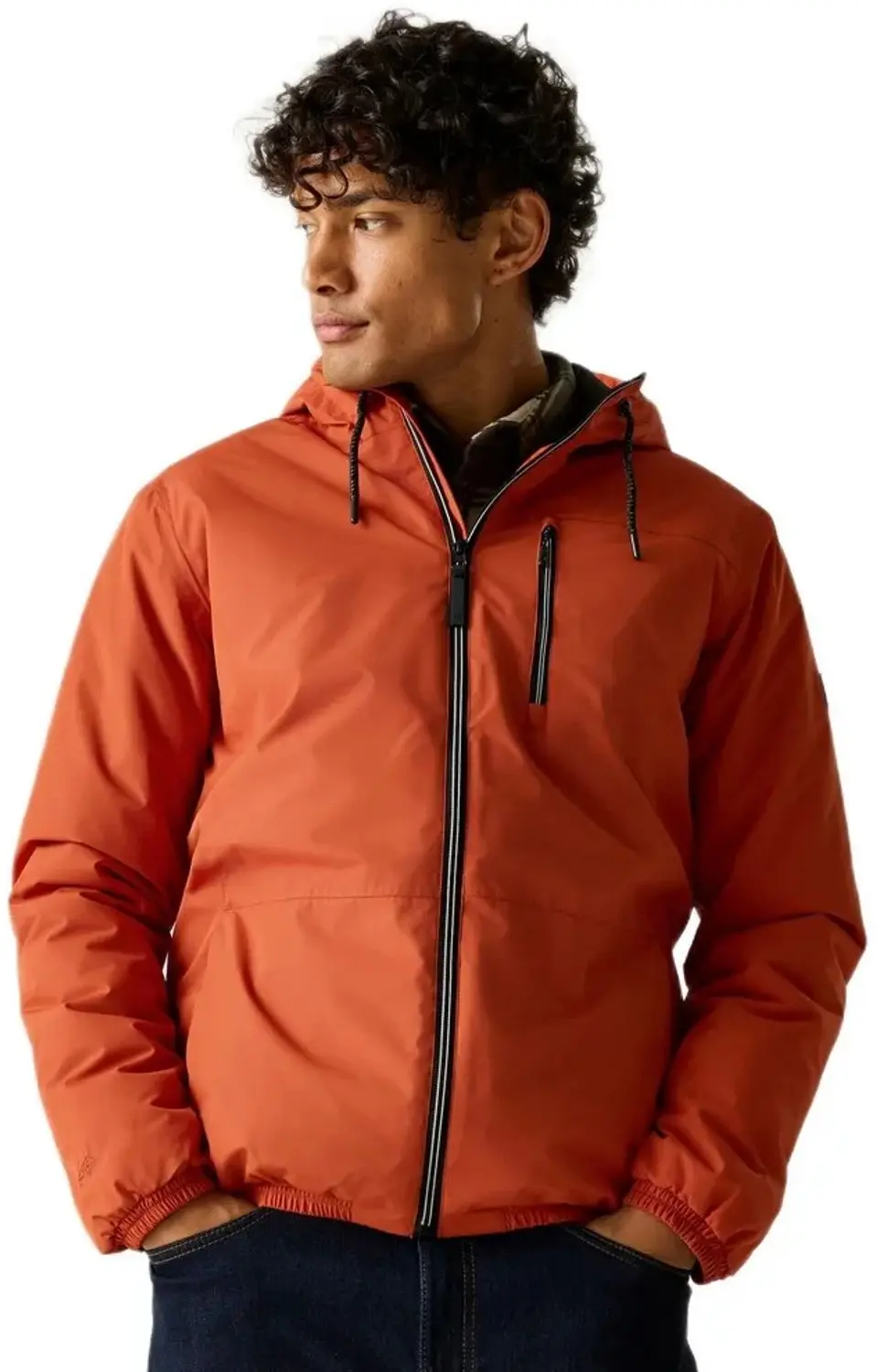 Regatta Shorebay Waterdichte Jas - Rooibos Tea/Black - M - afbeelding 5 van 5