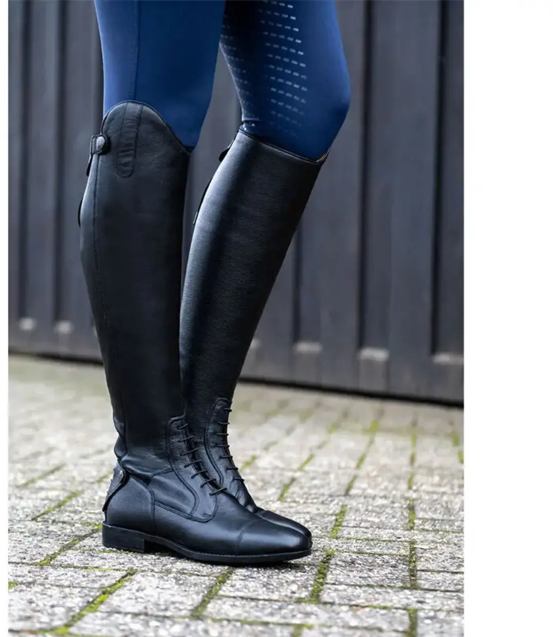 Leren rijlaarzen HKM Titanium Style Short/Width XS