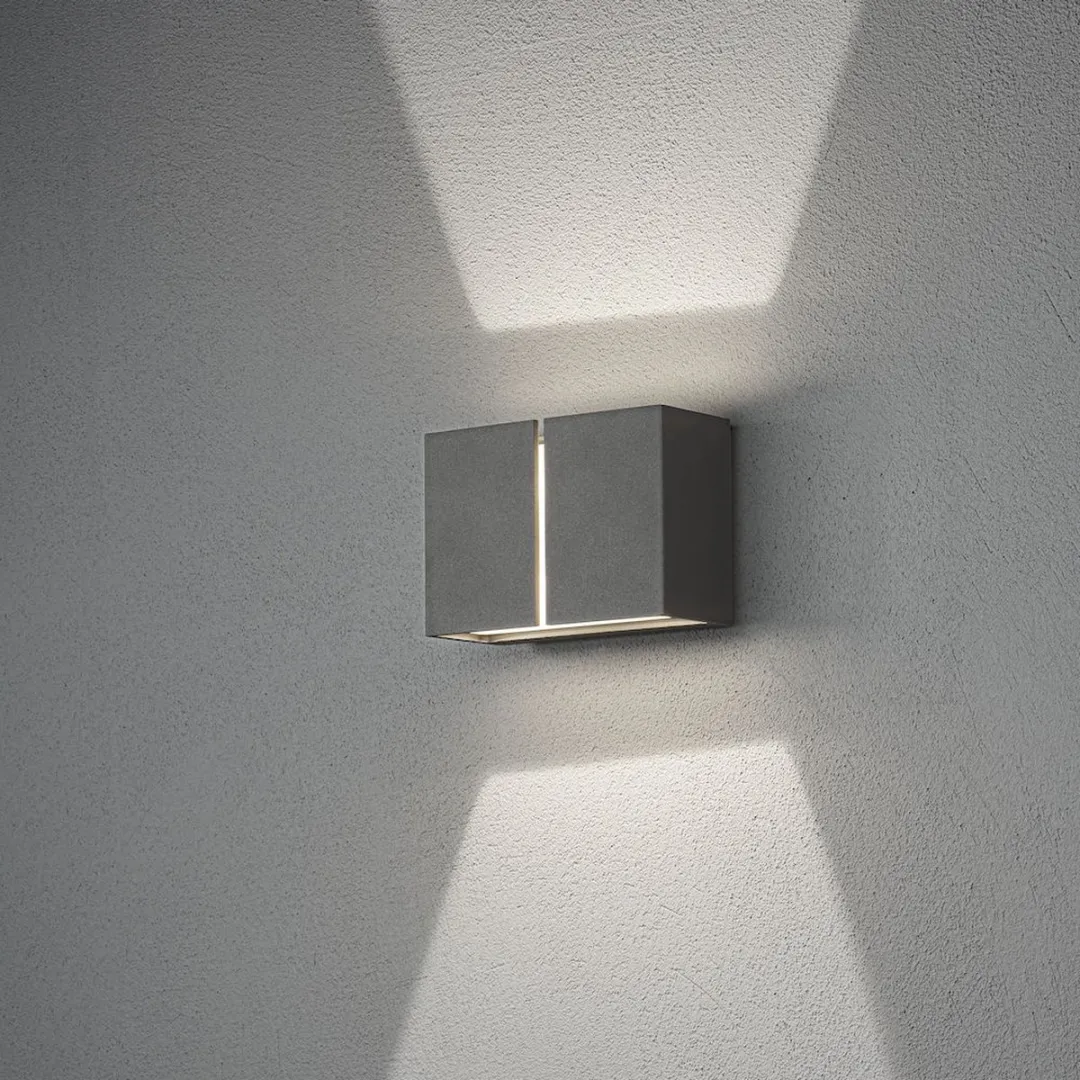 Konstsmide Pavia Wandlamp LED 12W - 4 Lichtpunten - 17cm - Grijs