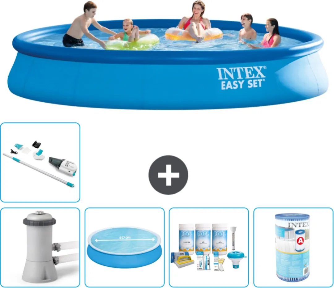 Intex Easy Set Zwembad 457x84cm - Blauw - 9792L