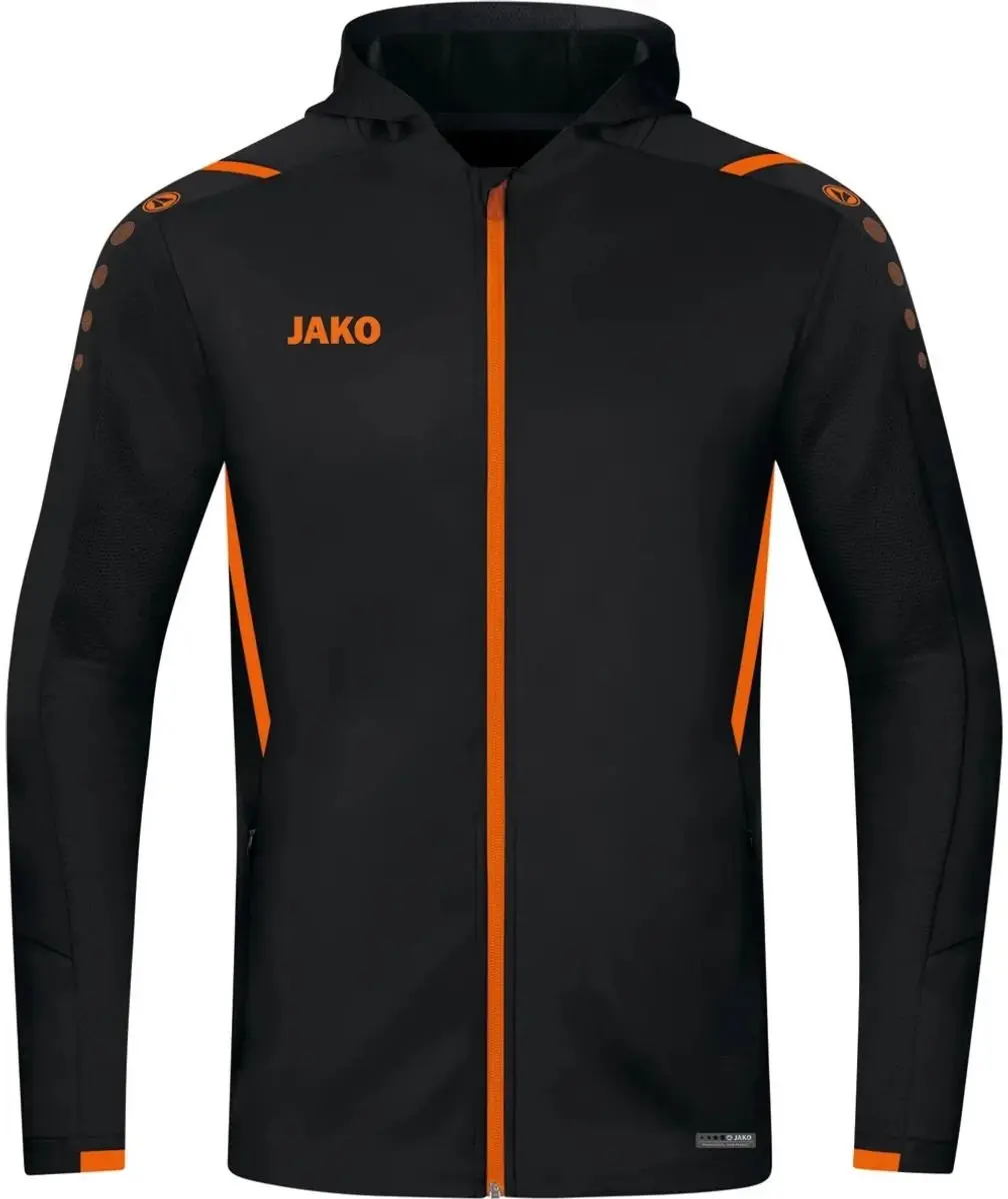 JAKO Challenge Dames Jas met Kap - Zwart - afbeelding 3 van 3