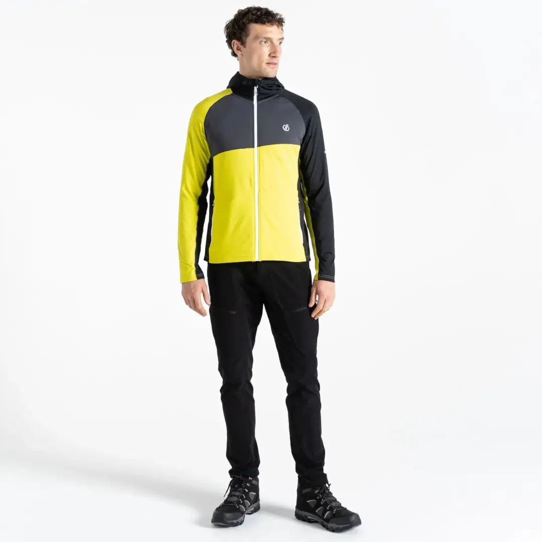 Dare 2b Touring Core Stretch Wandeljack met Capuchon - Neon/Zwart - afbeelding 2 van 2