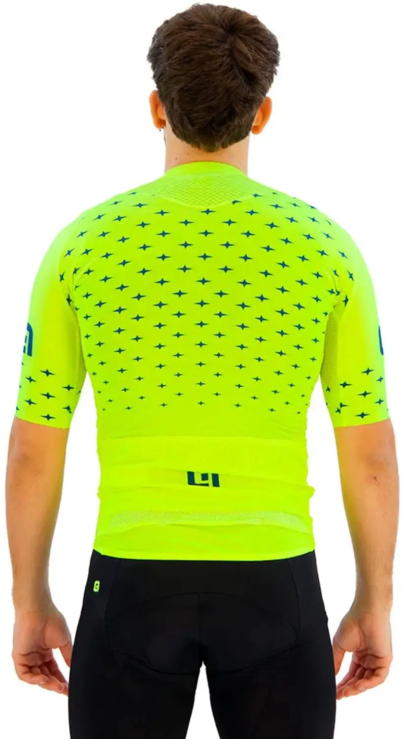Alé PRR Stars Fietsshirt Korte Mouwen - Fluor Yellow - M - afbeelding 3 van 6