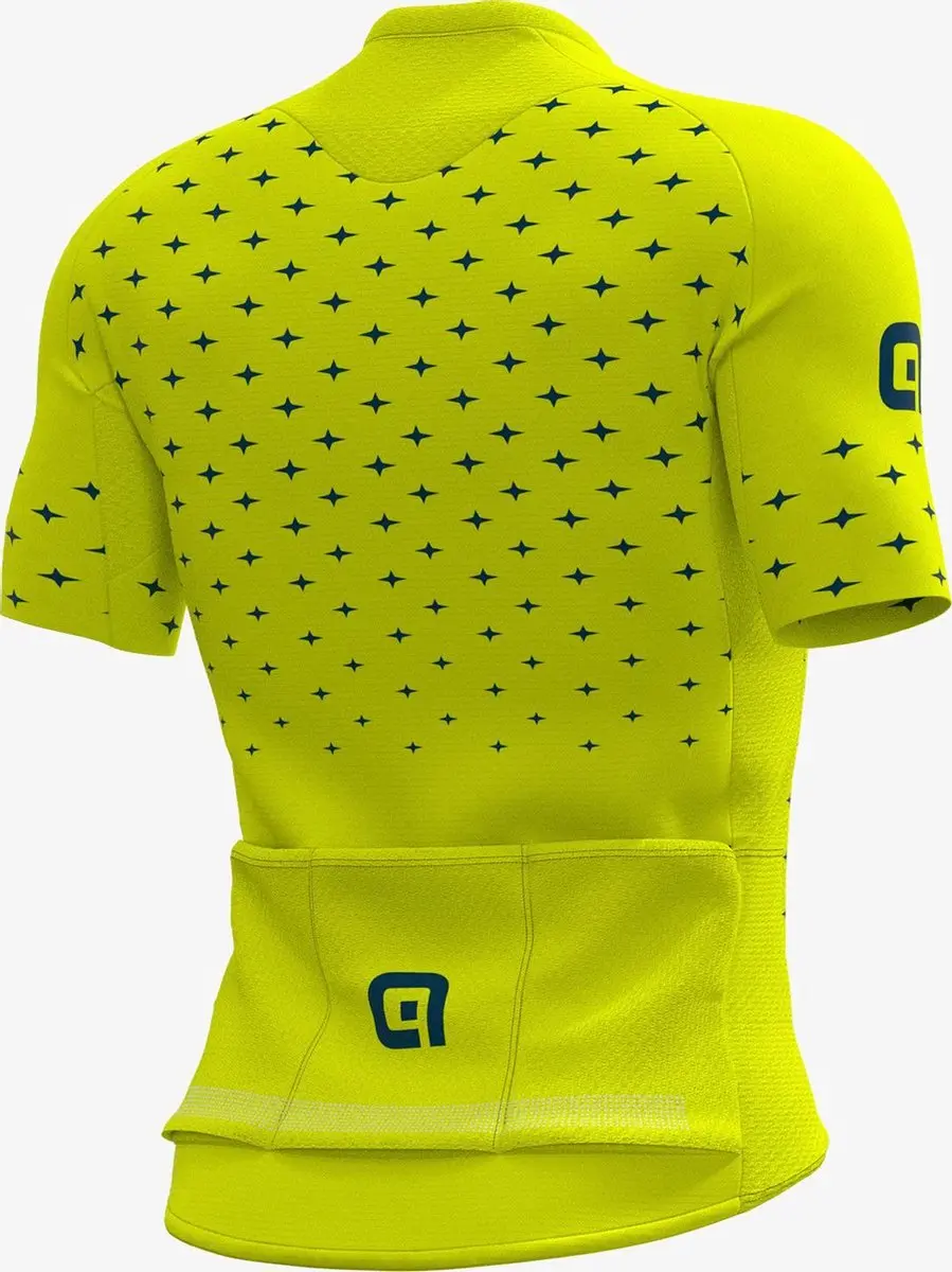 Alé PRR Stars Fietsshirt Korte Mouwen - Fluor Yellow - M - afbeelding 2 van 6